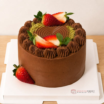 Classic Strawberry Chocolate Cake