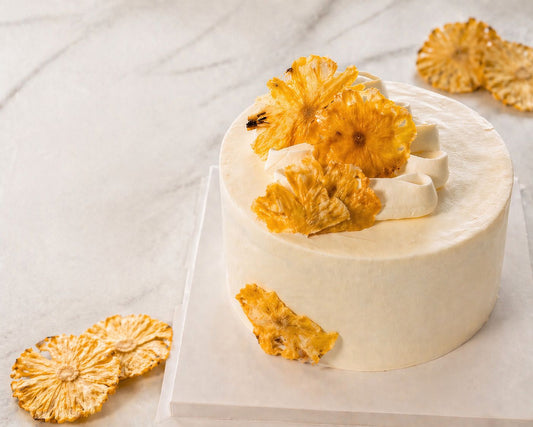 Pineapple Coconut Panna Cotta Cake